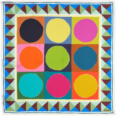 Echo Painted Dots Silk Bandana In Multi