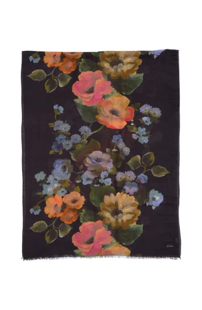 Echo Painted Floral Wrap In Multi