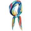 Echo Painterly Composition Pleated Diamond Scarf In Multi