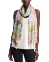 Echo Painterly Landscape Wrap Scarf In Multi