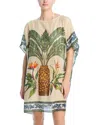 Echo Palma Paradise Swim Cover-up Caftan In Natural