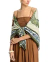 Echo Palma Paradisi Silk Square Scarf In Natural