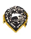 Echo Park Paisley Oversized Silk Scarf In Black