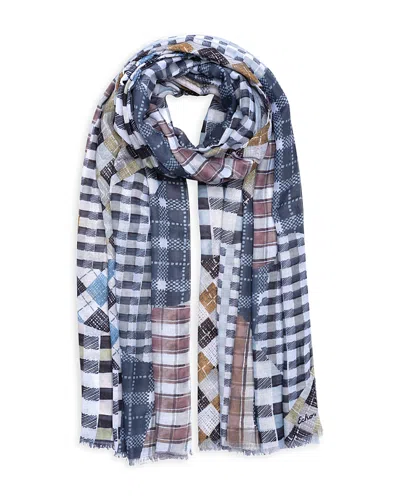 Echo Patch Plaid Wrap In Blue