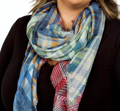Echo Patched Plaid Wrap In Multi Patch