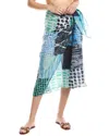 Echo Patchwork Pareo Wrap In-a-bag In Blue