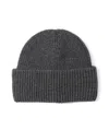 ECHO PERFECT RIBBED BEANIE IN CHARCOAL
