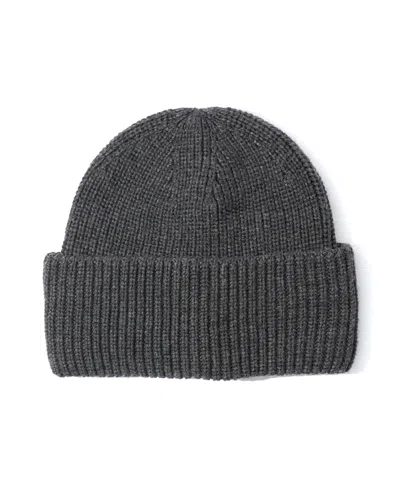 Echo Perfect Ribbed Beanie In Charcoal In Grey