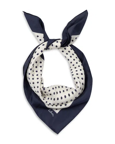 Echo Pin Dot Silk Scarf In Blue