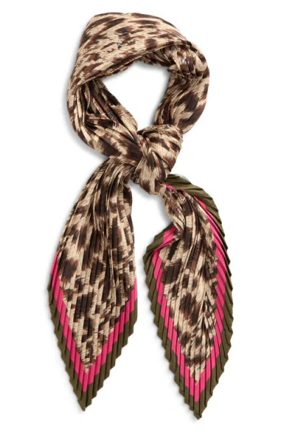 Echo Pleated Spots On Spots Diamond Silk Scarf In Multi