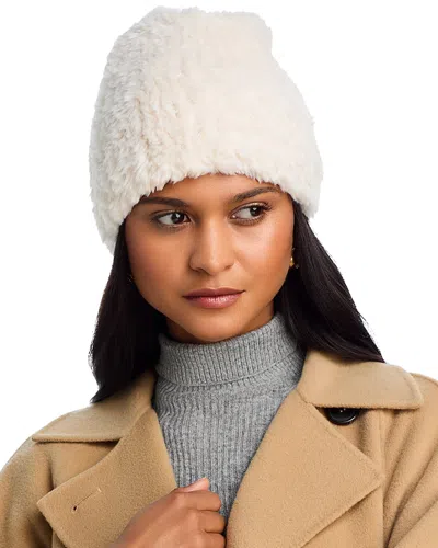 Echo Plush Faux Fur Beanie In Cream