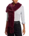 Echo Plush Faux Fur Scarf In Wine