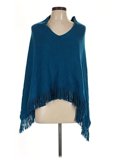 Pre-owned Echo Poncho In Blue