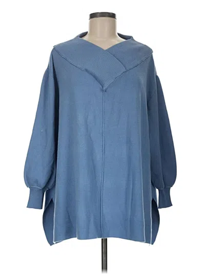 Pre-owned Echo Poncho In Blue