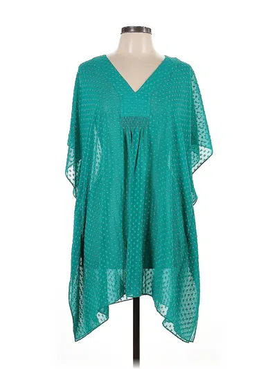 Pre-owned Echo Poncho In Teal