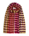 Echo Quarter Check Wrap Scarf In Red