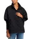 Echo Quilted Poncho In Black