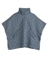 Echo Quilted Poncho In Blue