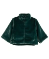 Echo Quilted Poncho In Green