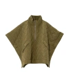 Echo Quilted Poncho In Green