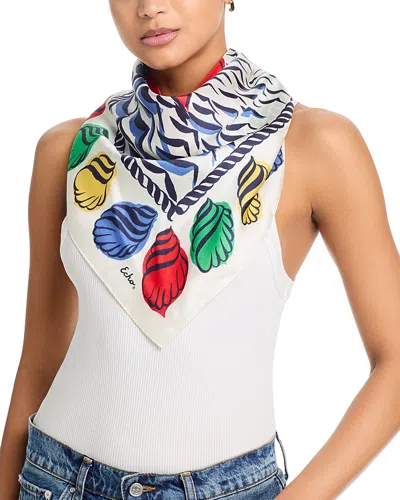 Echo Sail Away Silk Square Scarf In White