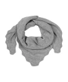Echo Scallop Knit Triangle In Grey Heather