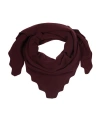 Echo Scallop Knit Triangle In Winetasting