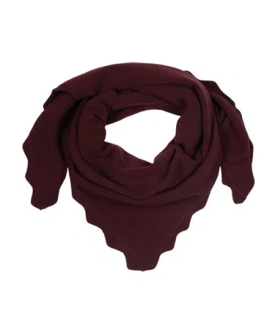 Echo Scallop Knit Triangle In Winetasting