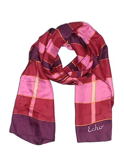 Pre-owned Echo Scarf In Burgundy