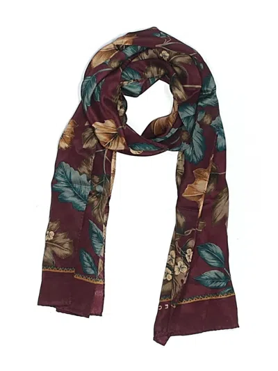 Pre-owned Echo Scarf In Burgundy