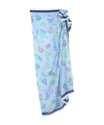 Echo Sea Shells Sarong In Blue
