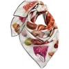 Echo Sea Treasures Silk Twill Scarf In Cream