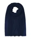 Echo Sequin Gauze Wool Wrap In Blue