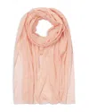 Echo Sequin Gauze Wool Wrap In Pink