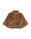 Echo Sheared Mink Faux Fur Jacket In Brown