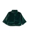 Echo Sheared Mink Faux Fur Jacket In Green