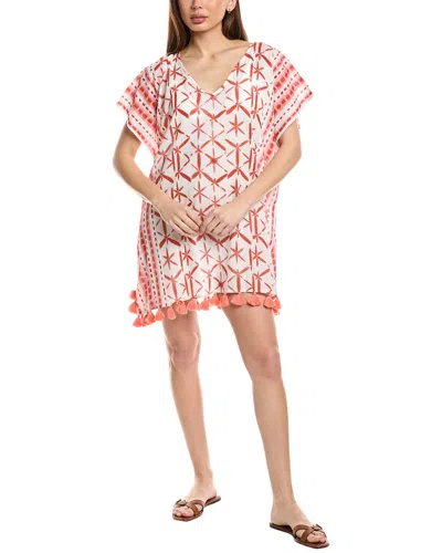 Echo Shibori Tassel Caftan In Orange