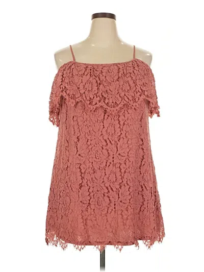 Pre-owned Echo Short Sleeve Blouse In Pink