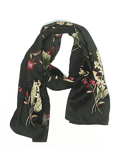 Pre-owned Echo Silk Scarf In Black