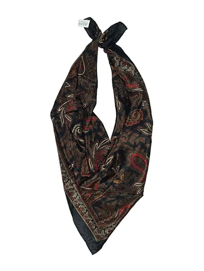 Pre-owned Echo Silk Scarf In Black