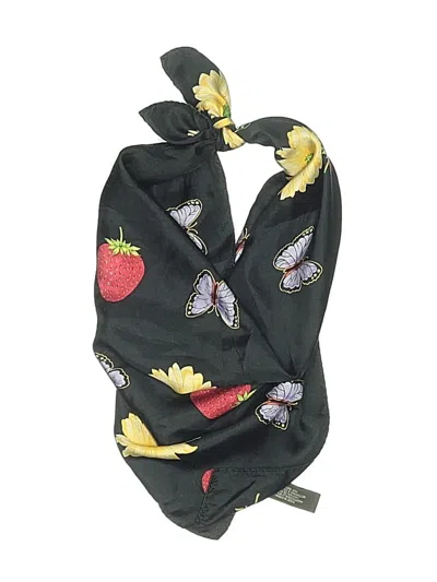 Pre-owned Echo Silk Scarf In Black