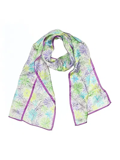 Pre-owned Echo Silk Scarf In Purple