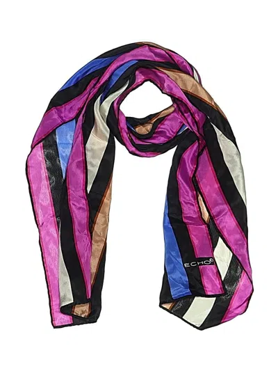 Pre-owned Echo Silk Scarf In Purple