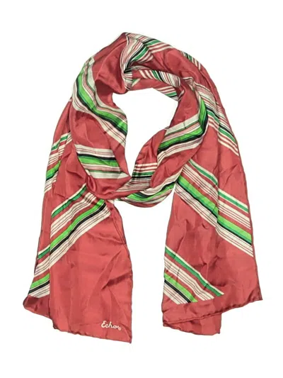 Pre-owned Echo Silk Scarf In Red