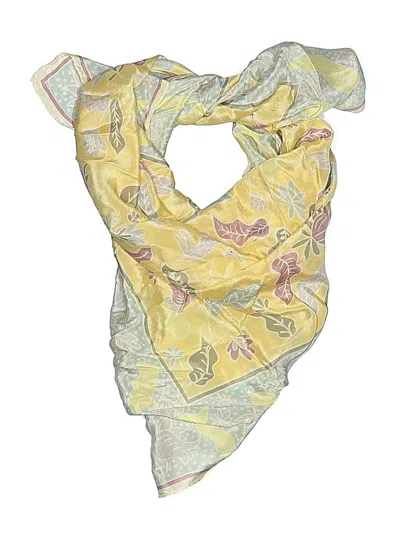 Pre-owned Echo Silk Scarf In Yellow