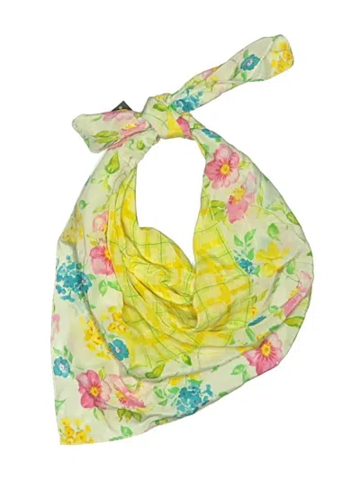 Pre-owned Echo Silk Scarf In Yellow