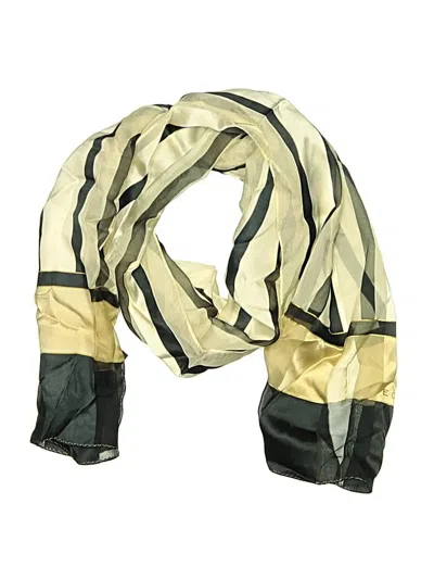 Pre-owned Echo Silk Scarf In Yellow