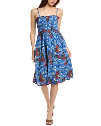 Echo Smocked Tank Dress In Blue