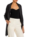Echo Soiree Wool & Silk Wrap In Black