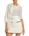 Echo Soiree Wool & Silk Wrap In Neutral